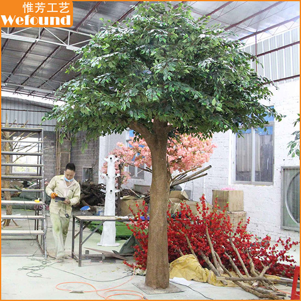 artificial indoor ficus tree